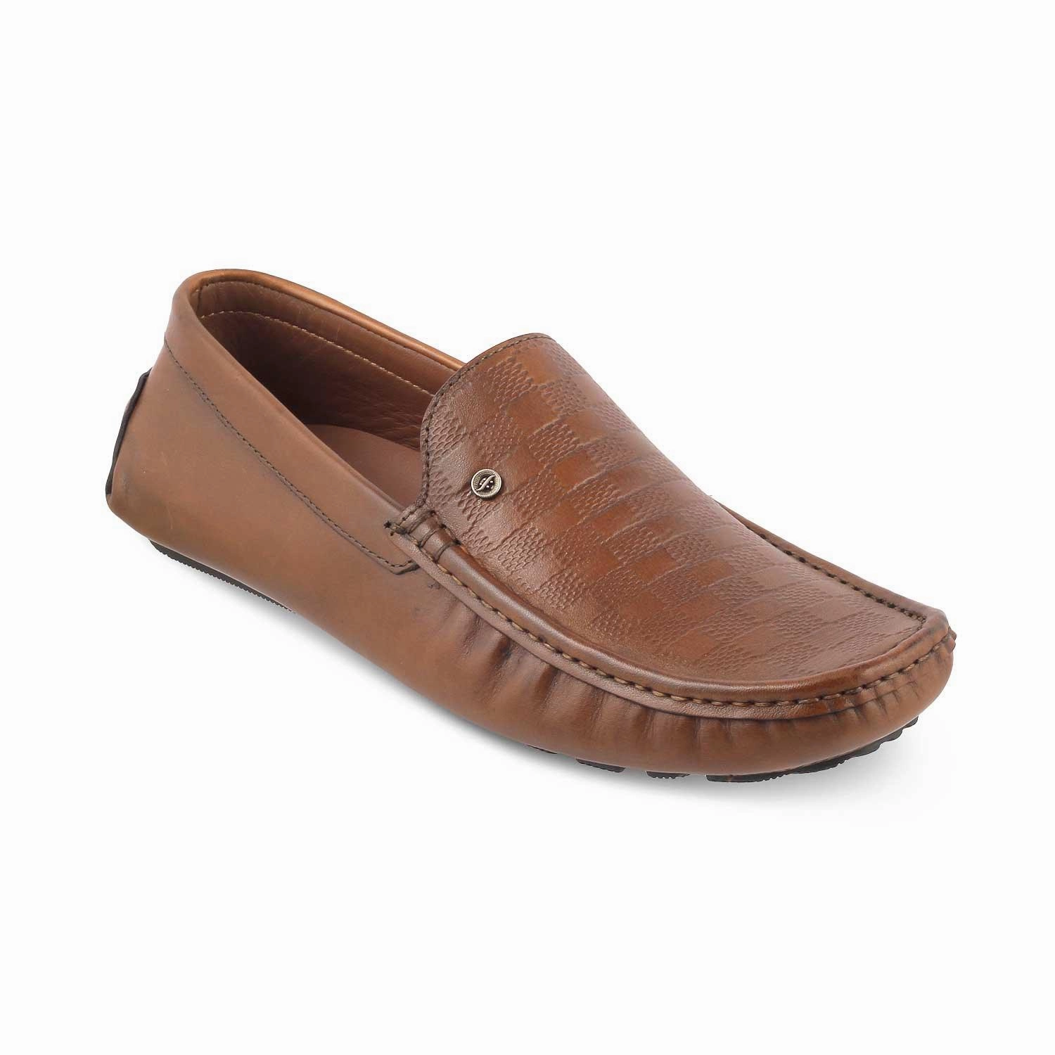 The Kloaf Brown Men's Leather Driving Loafers Tresmode Smart Casual Loafers