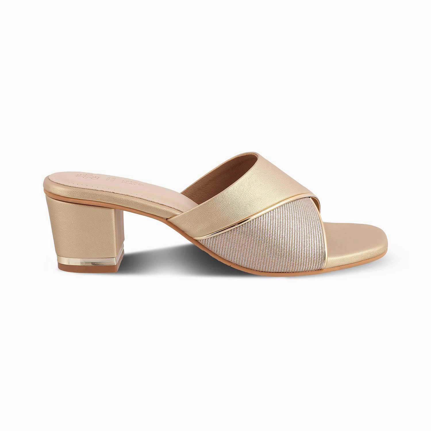 Small Wedge Sandals The Macky Gold Women's Dress Block Heel Sandals Tresmode