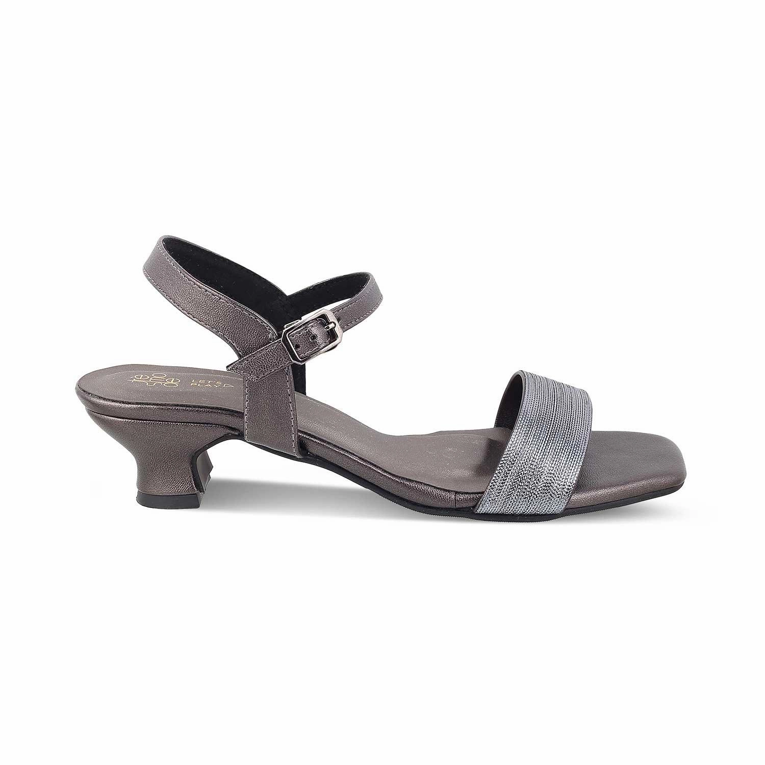 Sandals And Dresses The Monty Pewter Women's Dress Block Heel Sandals Tresmode