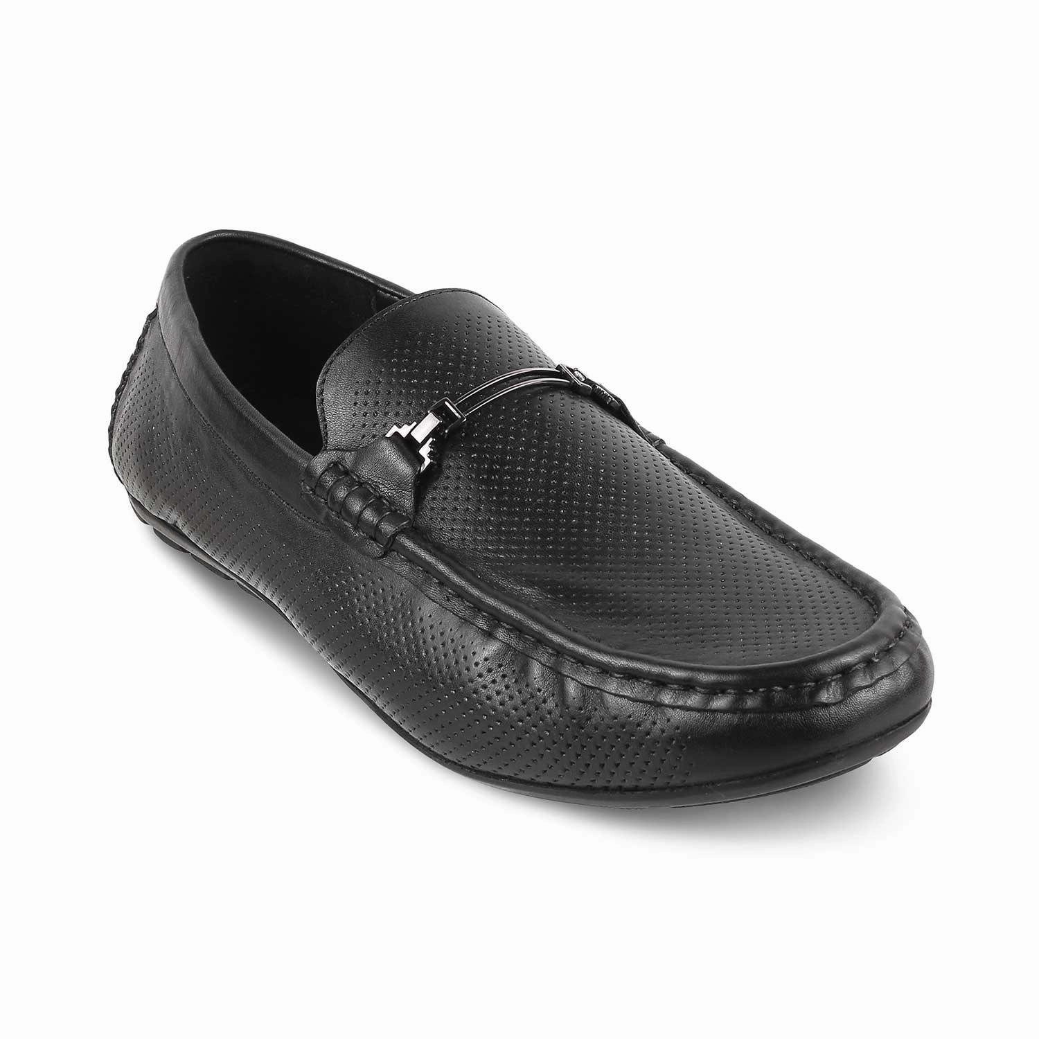 Randolph Loafers The Open-2 Black Men's Leather Loafers Tresmode