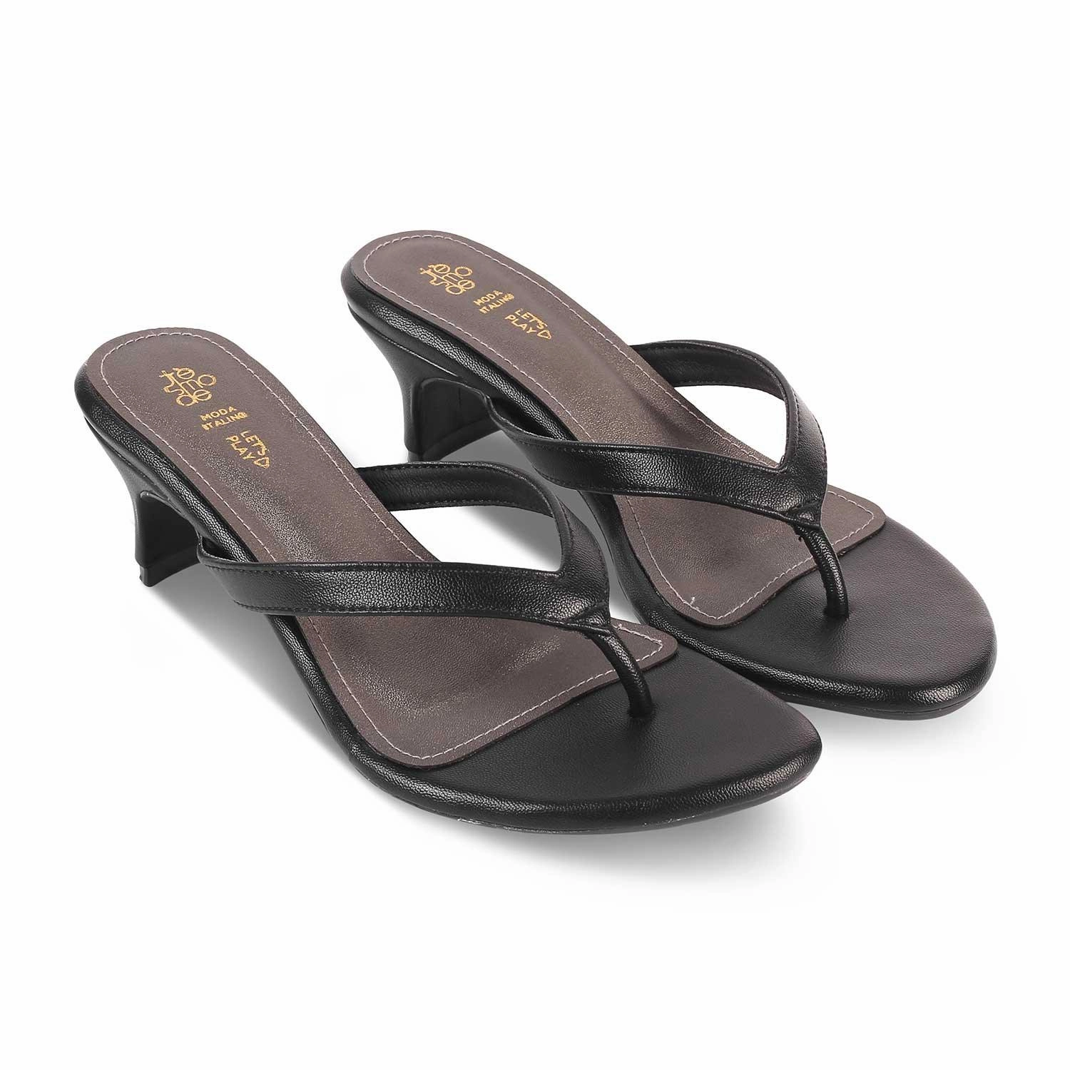 Sandals That Hide Toes The Puglia Black Women's Dress Heel Sandals Tresmode