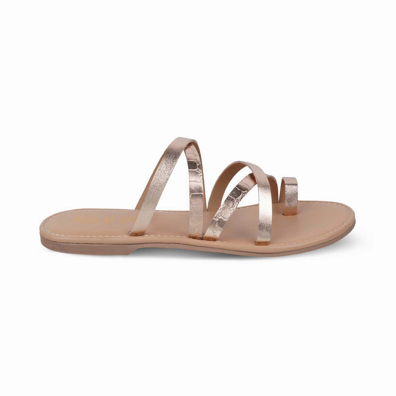 The Retrip Champagne Women's Dress Flats Tresmode Shoes Flat Wide Feet