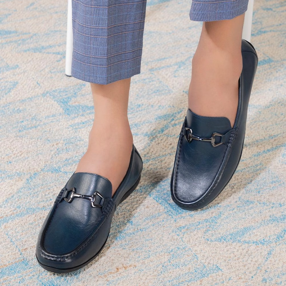 Lizard Skin Loafers The Rhodes Blue Men's Leather Driving Loafers Tresmode