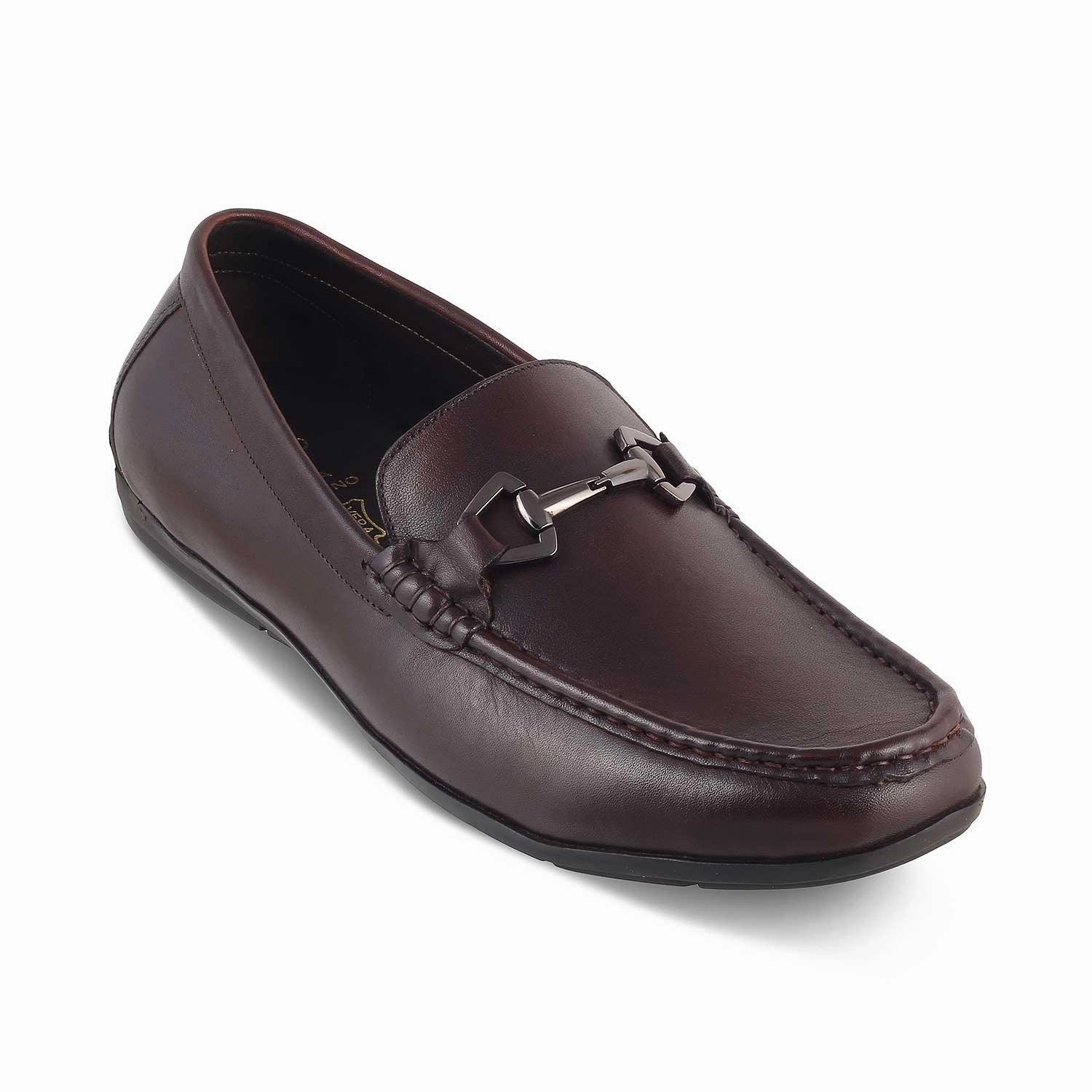 The Rhodes Brown Men's Leather Driving Loafers Tresmode Belgian Loafers Nyc