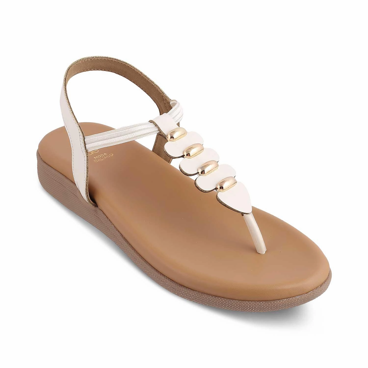 The Velencia White Women's Casual Flats Tresmode Patent Shoes Flat