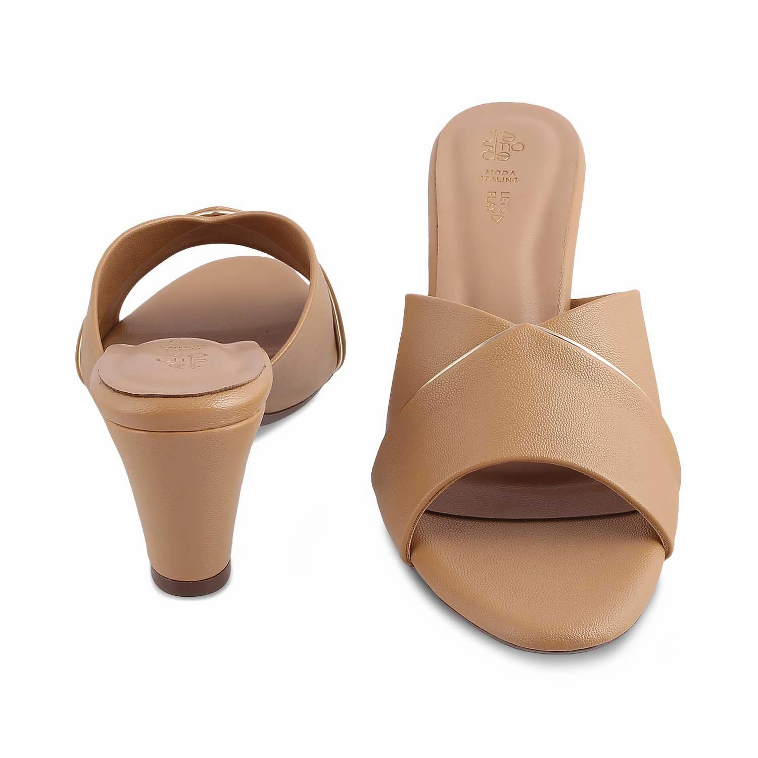 Sandals Montego Bay Montego Bay The Witty Beige Women's Dress Block Heel Sandals Tresmode