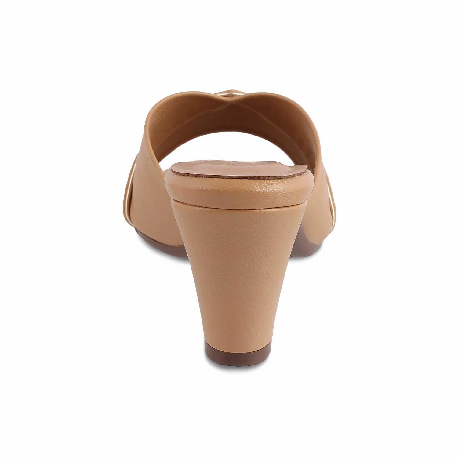 Tabi Sandals The Witty Beige Women's Dress Block Heel Sandals Tresmode