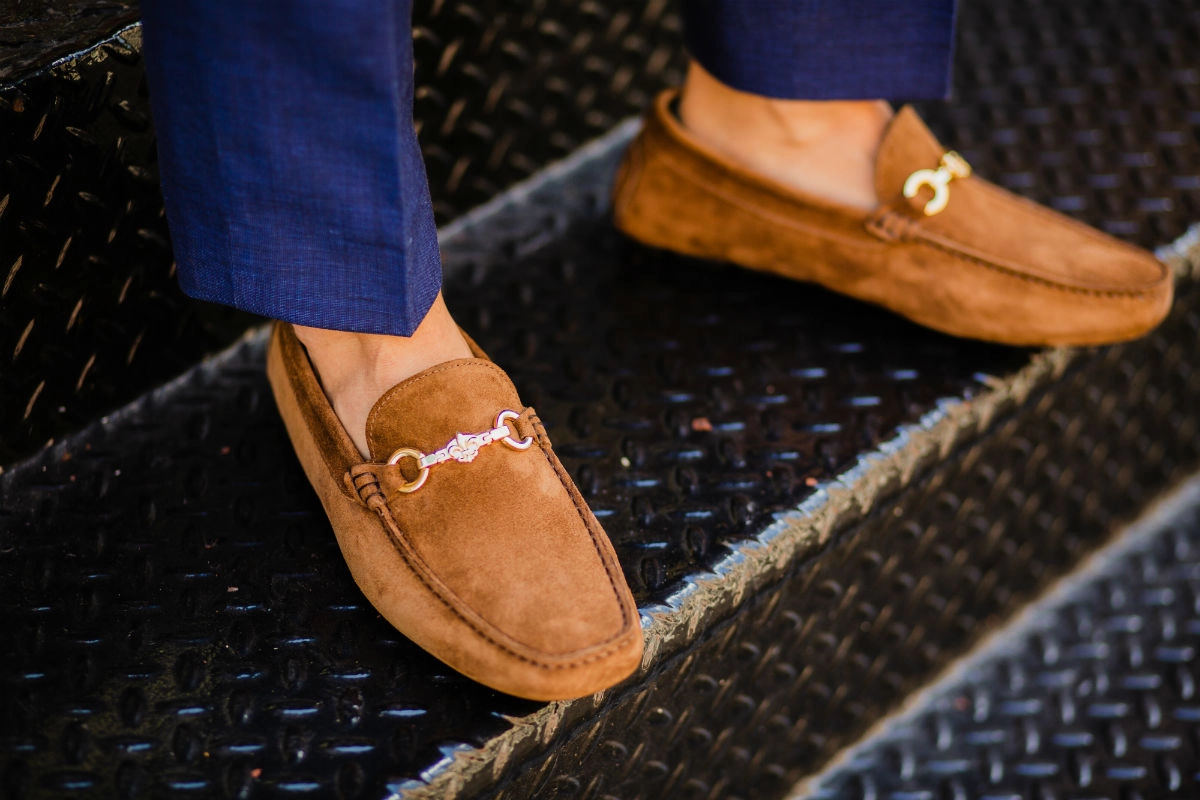 Suede Loafers Rubber Sole The Woods Bit Driving Loafer - Martora Suede