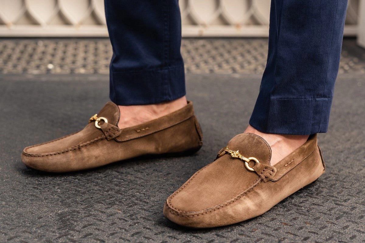 Tassled Loafers The Woods Bit Driving Loafer - Martora Suede