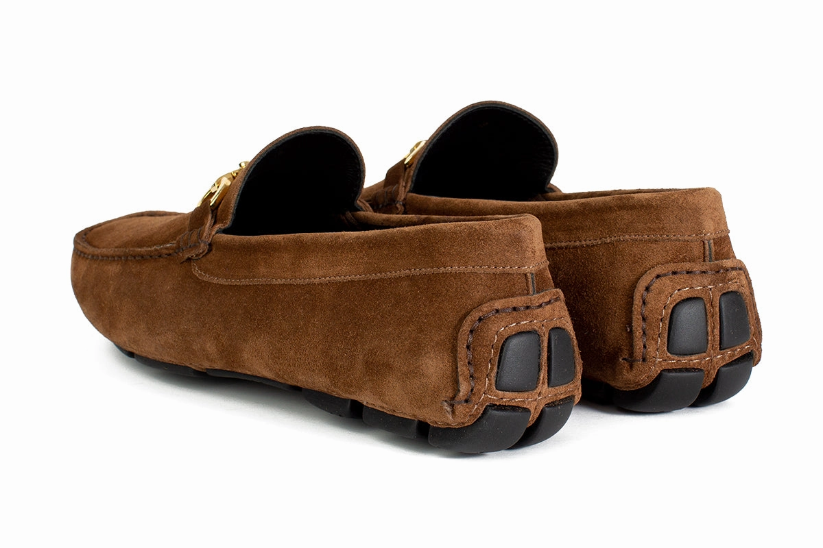 The Woods Bit Driving Loafer - Martora Suede Beat Up Loafers