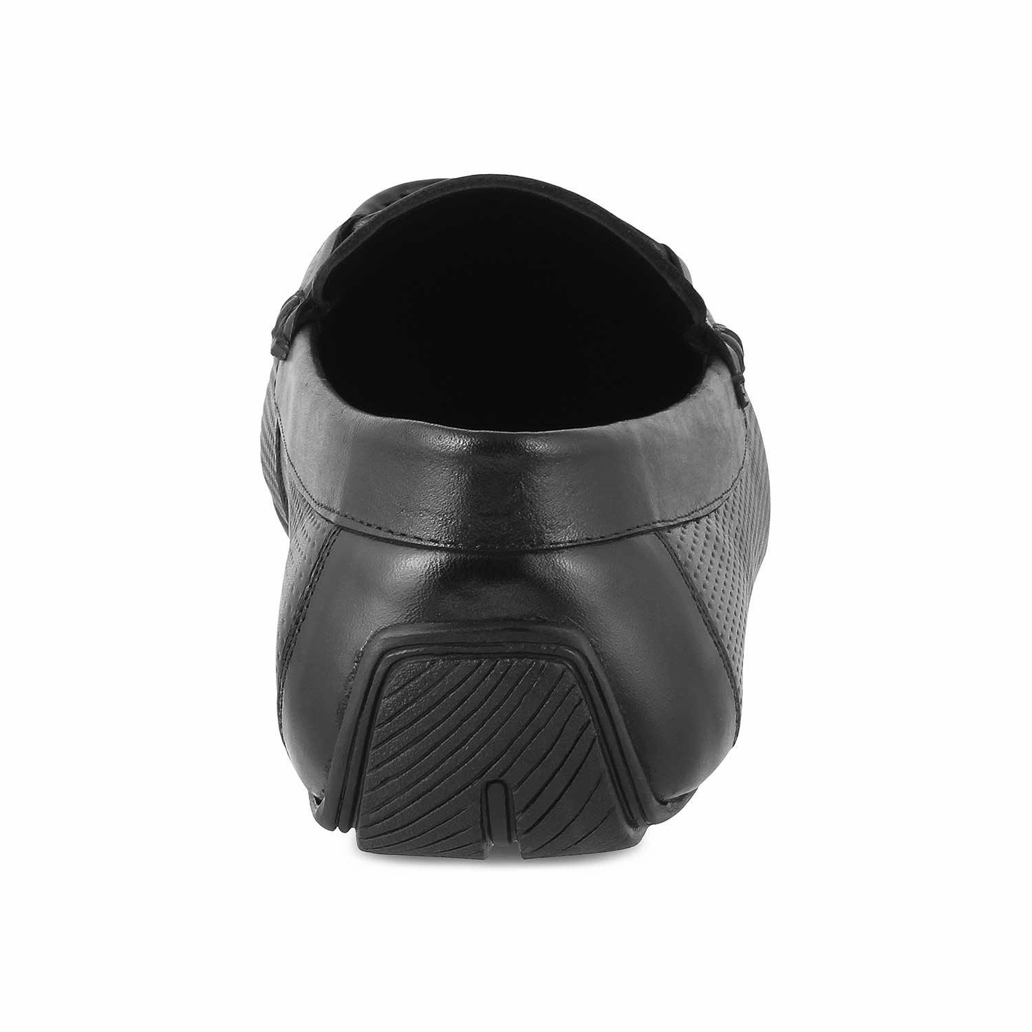 Shiny Loafers The Yoti Black Men's Leather Driving Loafers Tresmode