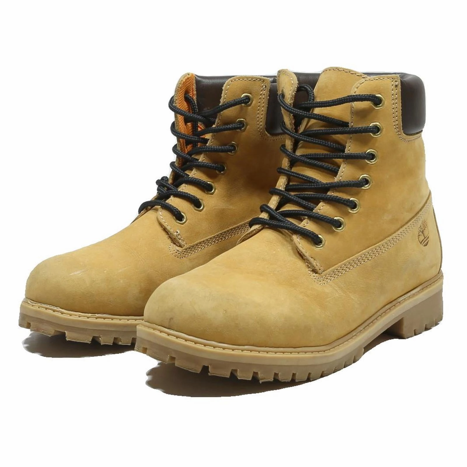 Low Heel Ankle Boots TIMBERLAND Classic Womens Yellow Leather Ankle Boots UK 5 Rugged Durable