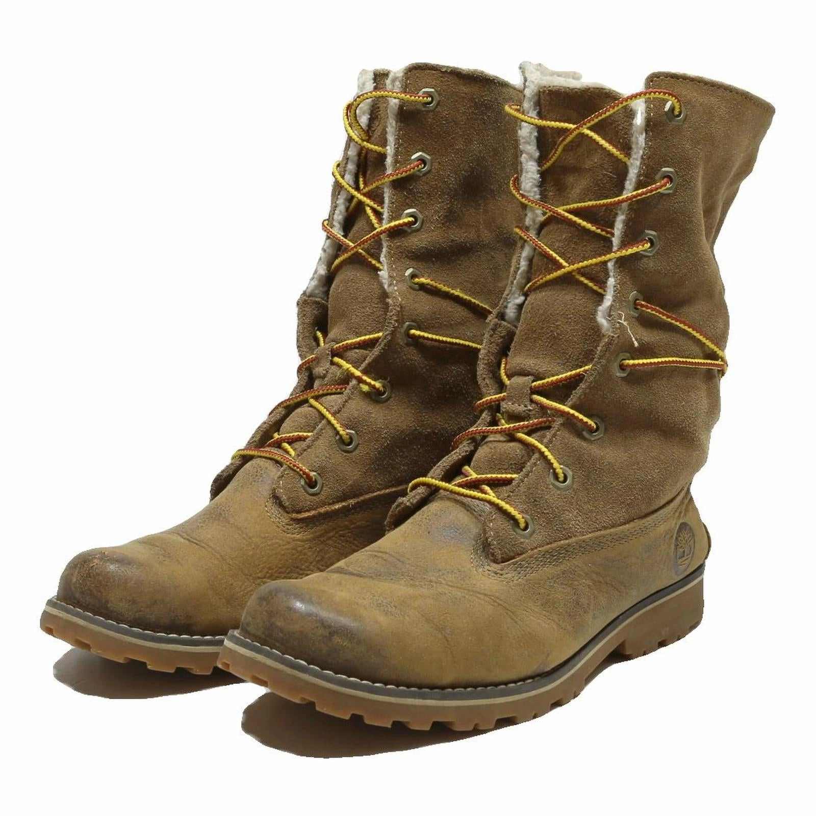 TIMBERLAND Girls Lace-Up Boots Brown Leather UK 4 Warm Lined Outdoor Sam Edelman Knee High Boots