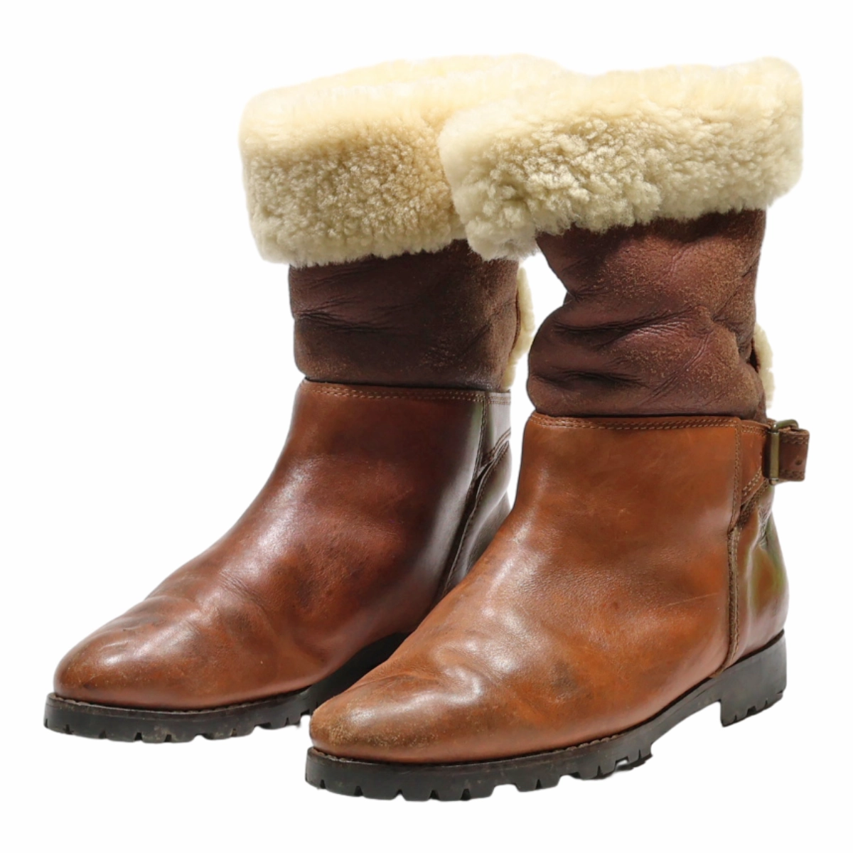 TIMBERLAND Snow Boots Brown Leather Womens UK 4 Boots To Snow