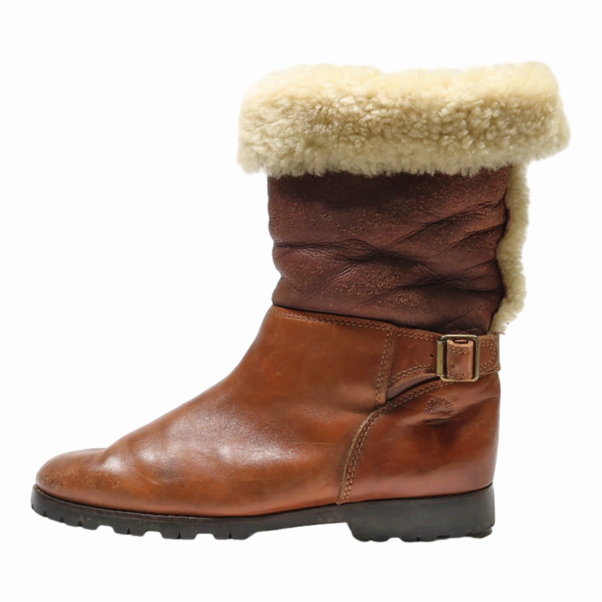 TIMBERLAND Snow Boots Brown Leather Womens UK 4 Alo Snow Boots