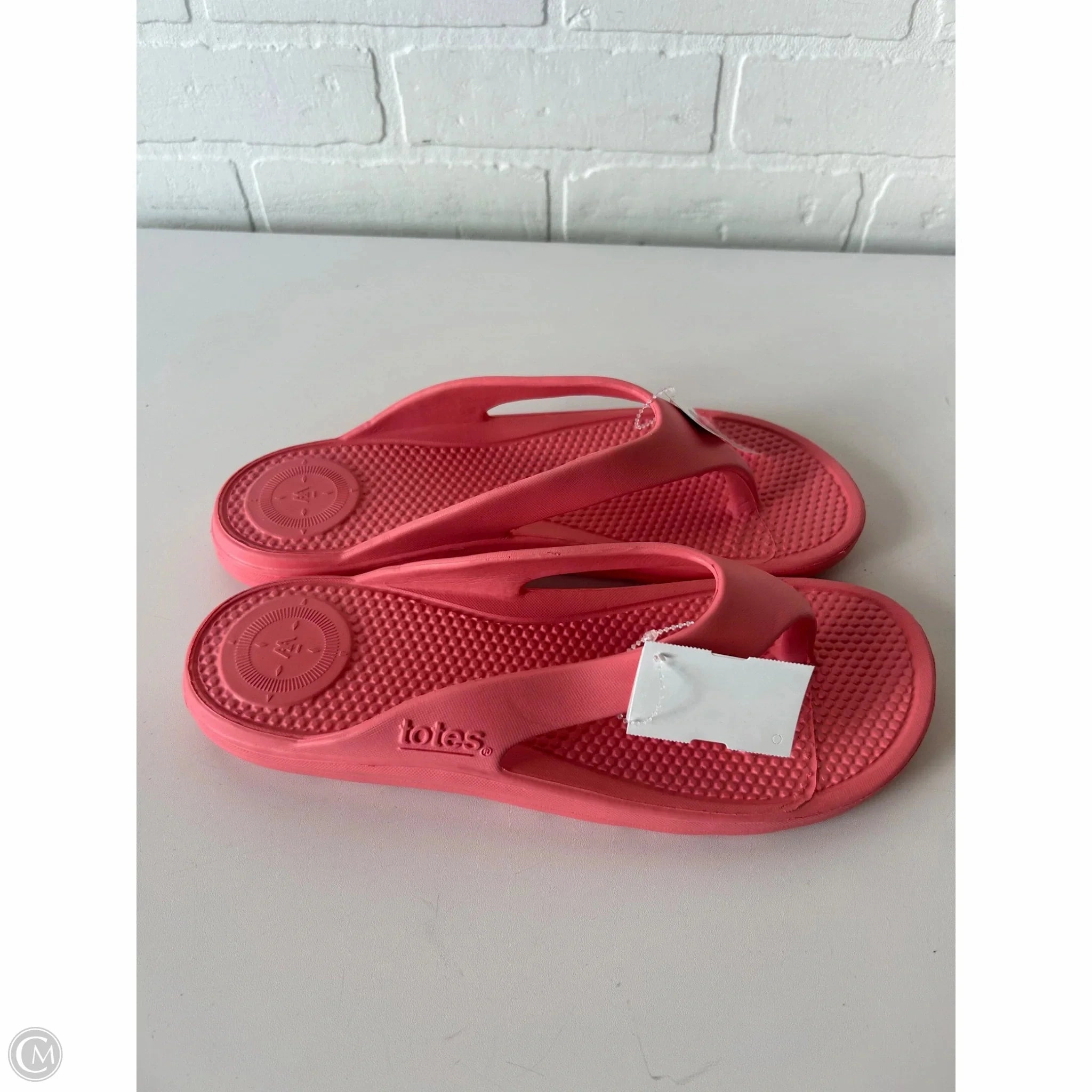 Sandals Flip Flops By Totes In Orange, Size: 11 Spirit Flip Flops