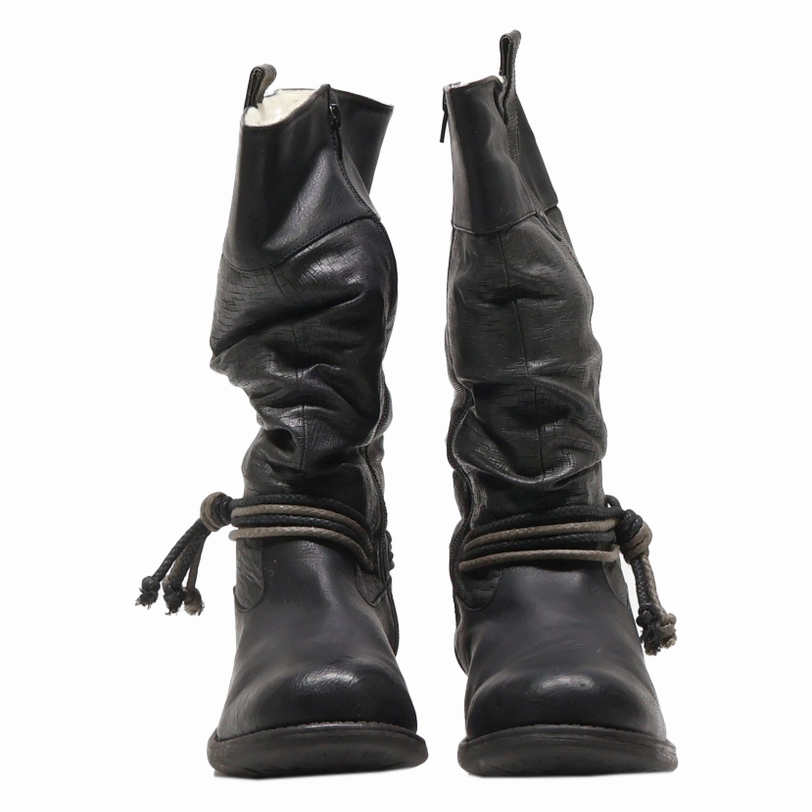 RIEKER Snow Boots Black Synthetic Womens UK 7 Kombi Snow Boots