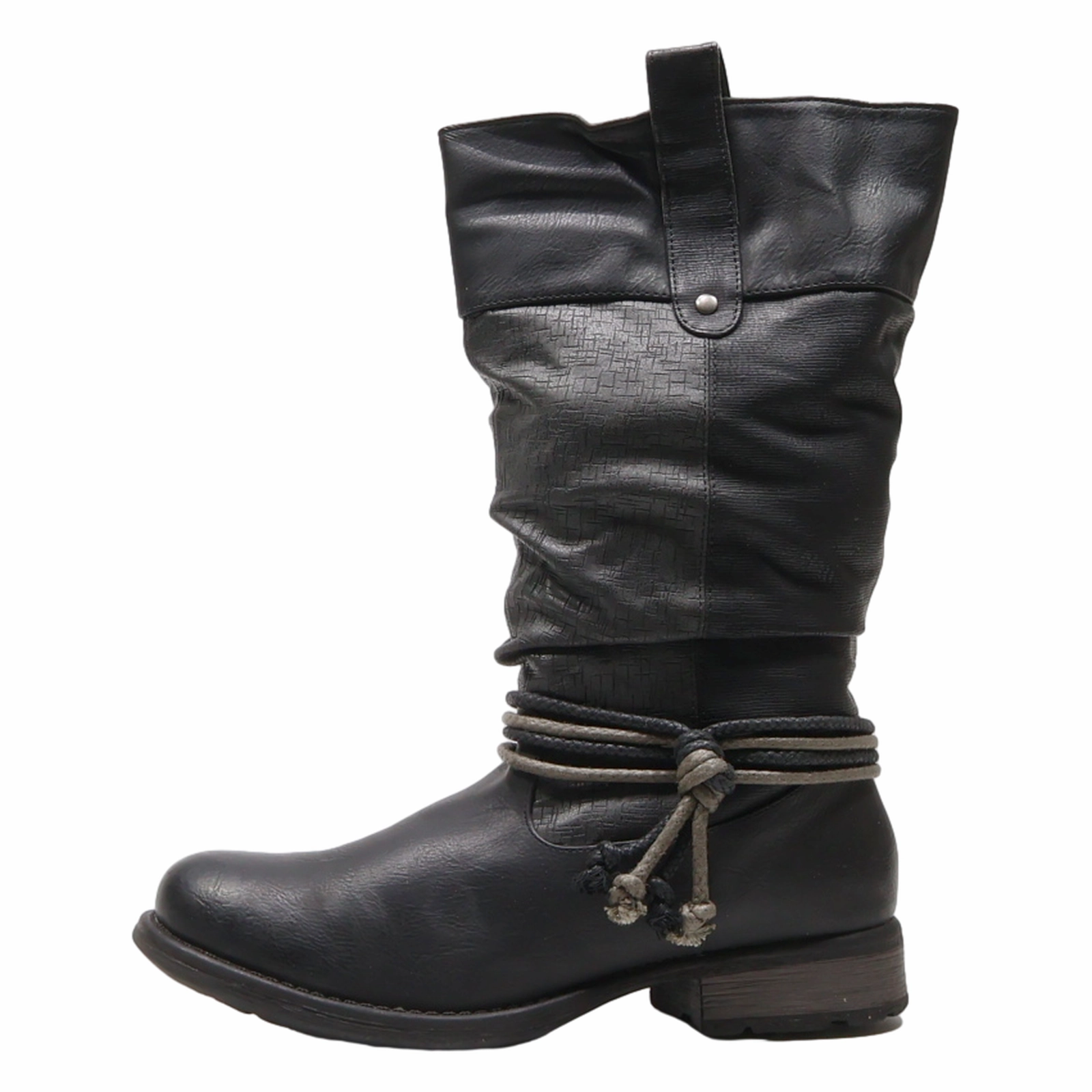 Winter Snow Boots Extra Wide RIEKER Snow Boots Black Synthetic Womens UK 7