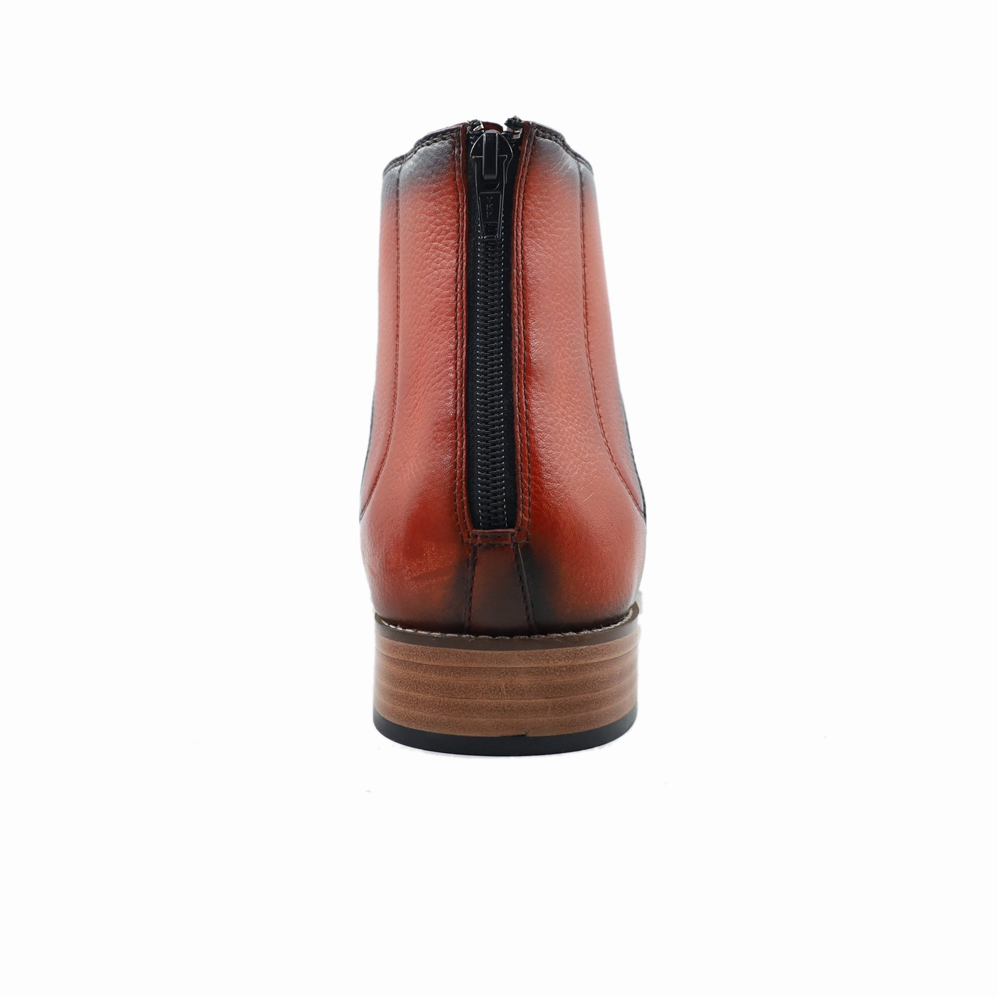 Steel Toe Winter Boots Tofua - Men's Burnished Orange Tan Pebble Grain Leather Boot