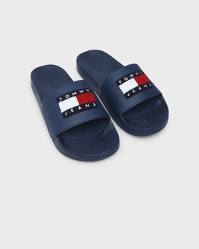 Abeo Slippers Tommy Jeans Towelling Flag Pool Slides Twilight Navy