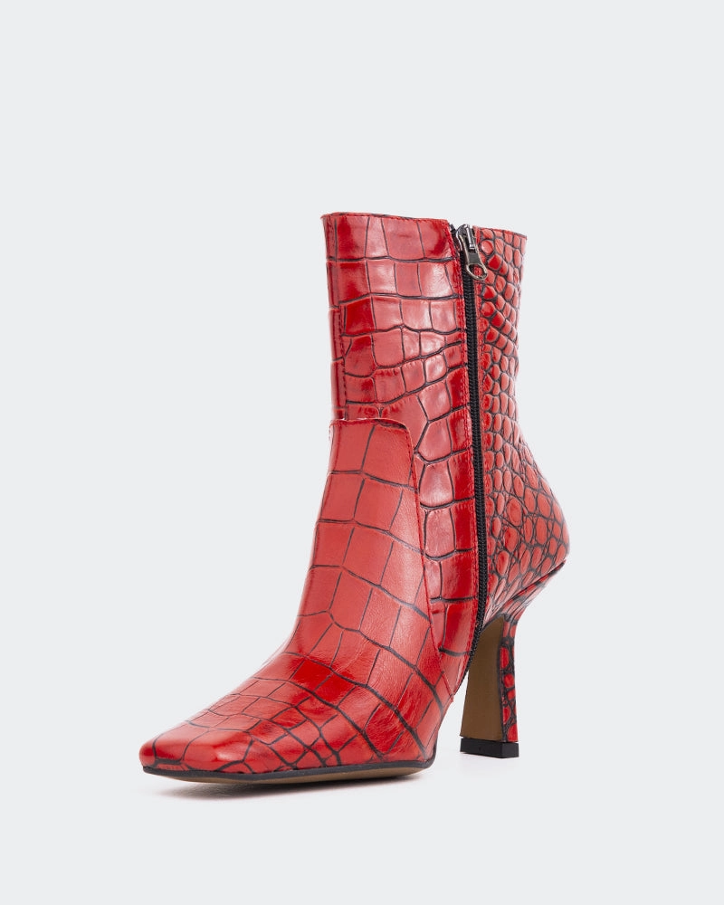 Bourget Red Croco Paris Boots