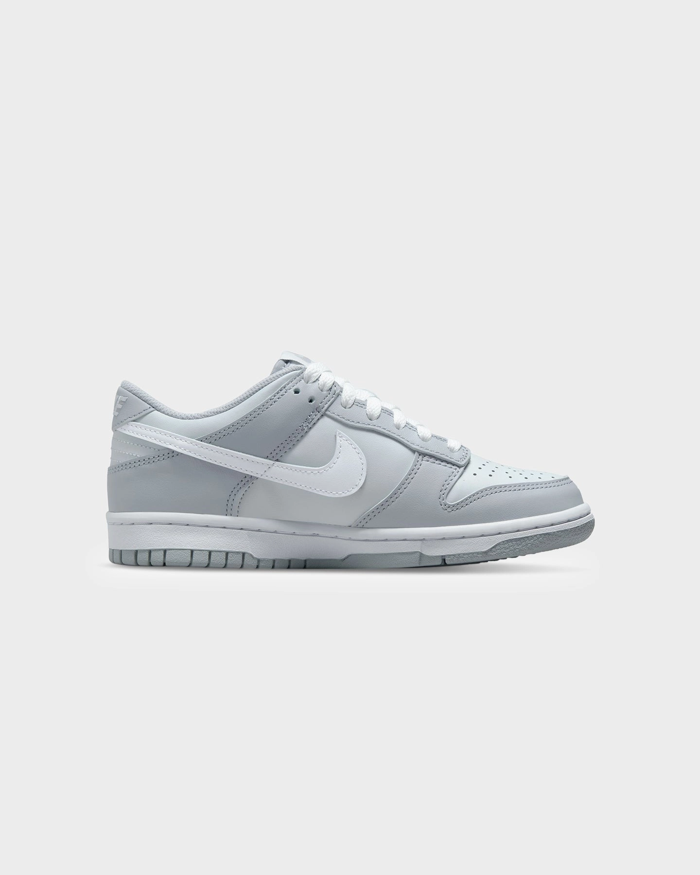 Nike Kids' Dunk Low Pure "Two-Toned Grey" Platinum/Wolf Grey Customized Nike Shoes