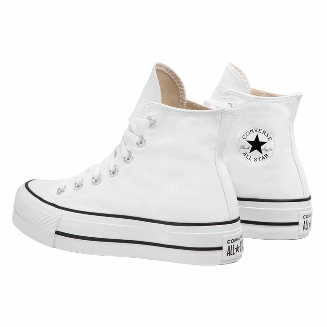 Converse scarpa sneakers in tela da donna con zeppa Chuck Taylor All Star LIFT 560846C bianco Childrens Sneakers
