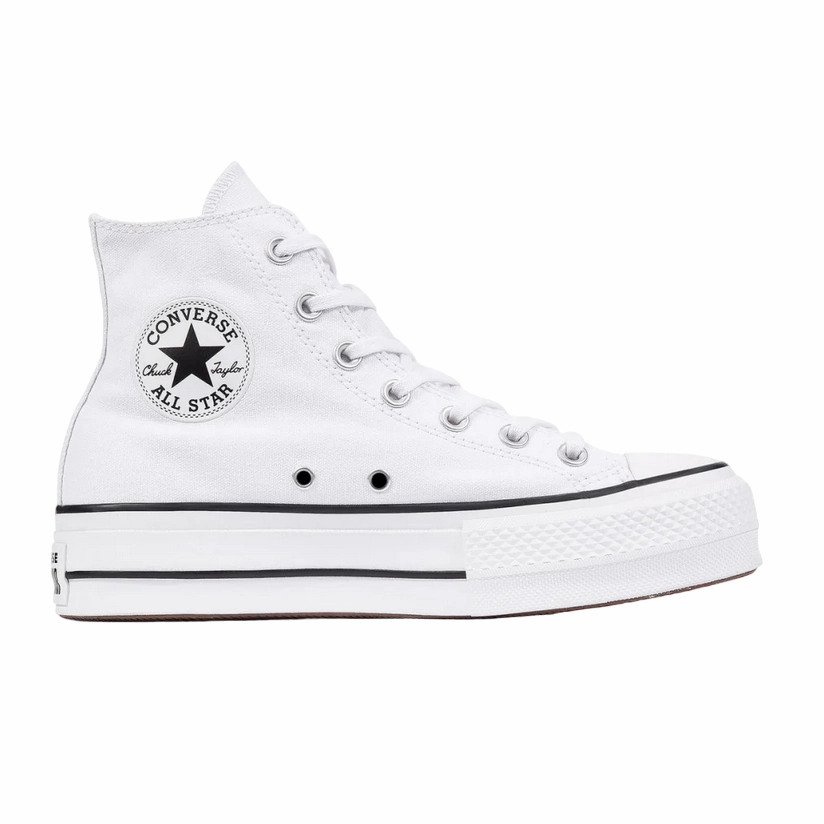 Sneakers Waterproof Converse scarpa sneakers in tela da donna con zeppa Chuck Taylor All Star LIFT 560846C bianco