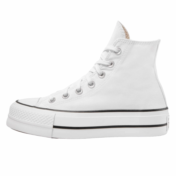 Converse scarpa sneakers in tela da donna con zeppa Chuck Taylor All Star LIFT 560846C bianco Sneakers For Running In Snow