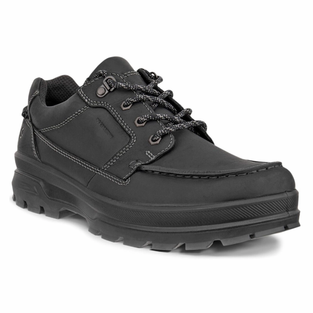 Leiki Waterproof Hiking Shoe Ecco Rugged Track Waterproof Black Nubuck Shoe (Men's)