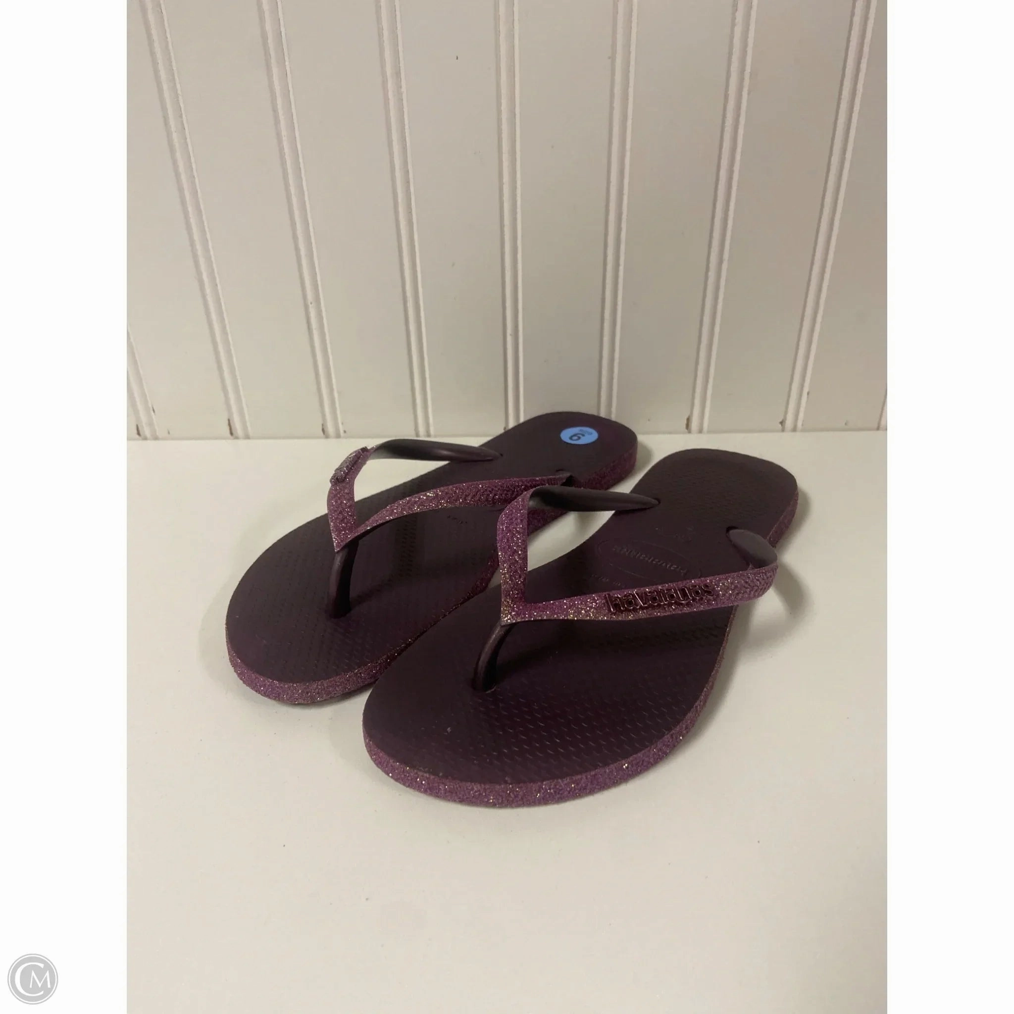 Support Flip Flops Sandals Flip Flops By Havaianas In Purple, Size: 6