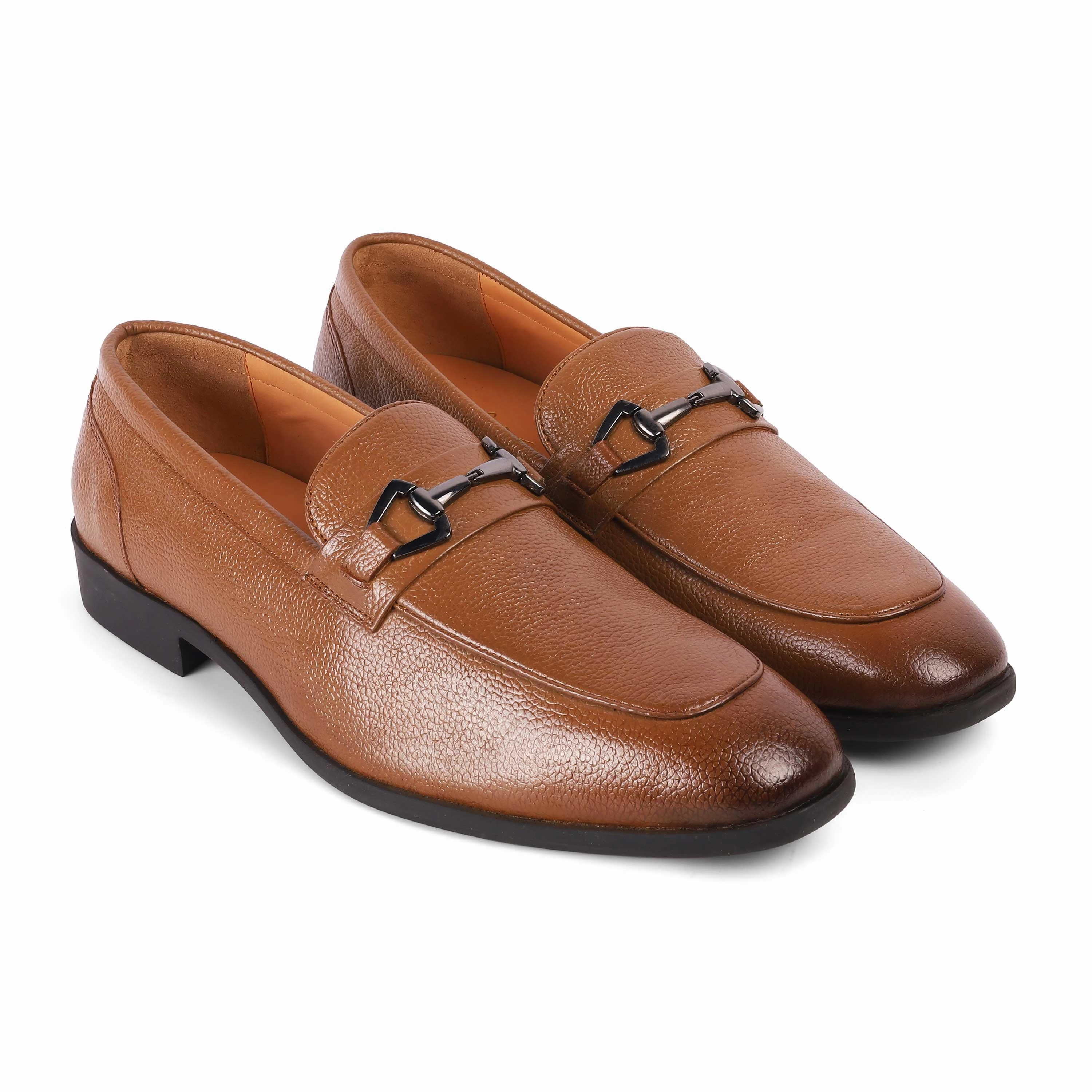 Tresmode Antli Tan Men's Leather Loafers Best Arch Support Loafers