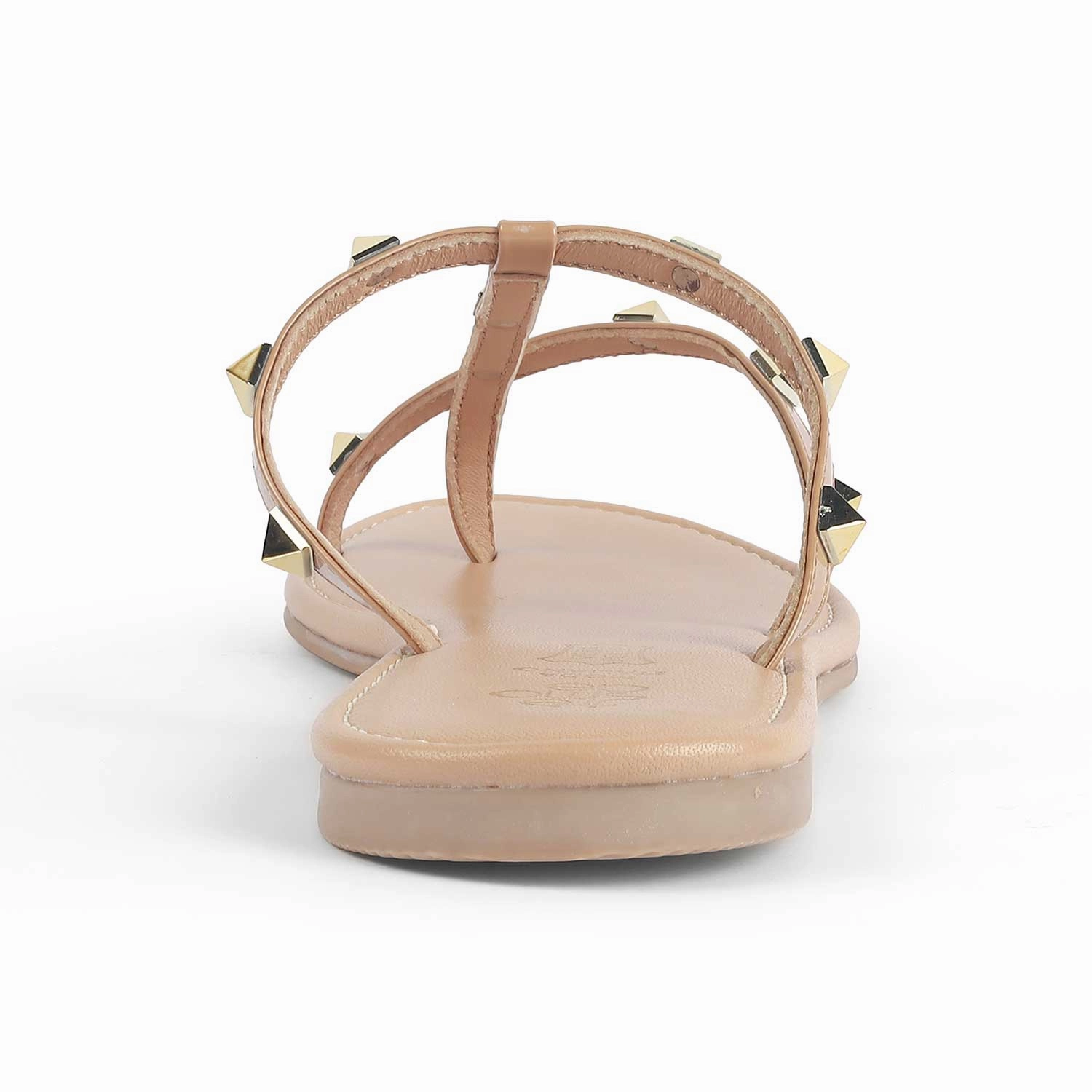 Tresmode Astud Beige Women's Casual Flats Nice Flat Shoes To Wear With Dresses