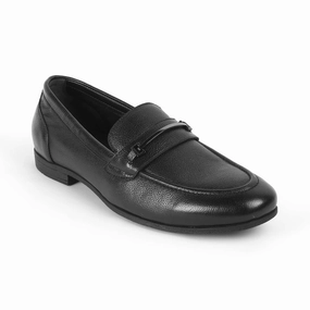 Tresmode Byron Black Men's Leather Loafers Wearing Socks With Loafers