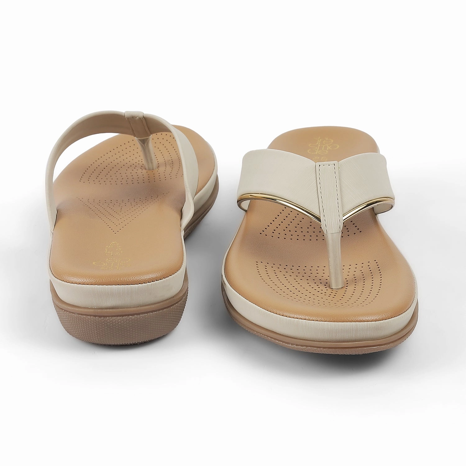 Tresmode Cefro Cream Women's Casual Platform Flats Indoor Shoes