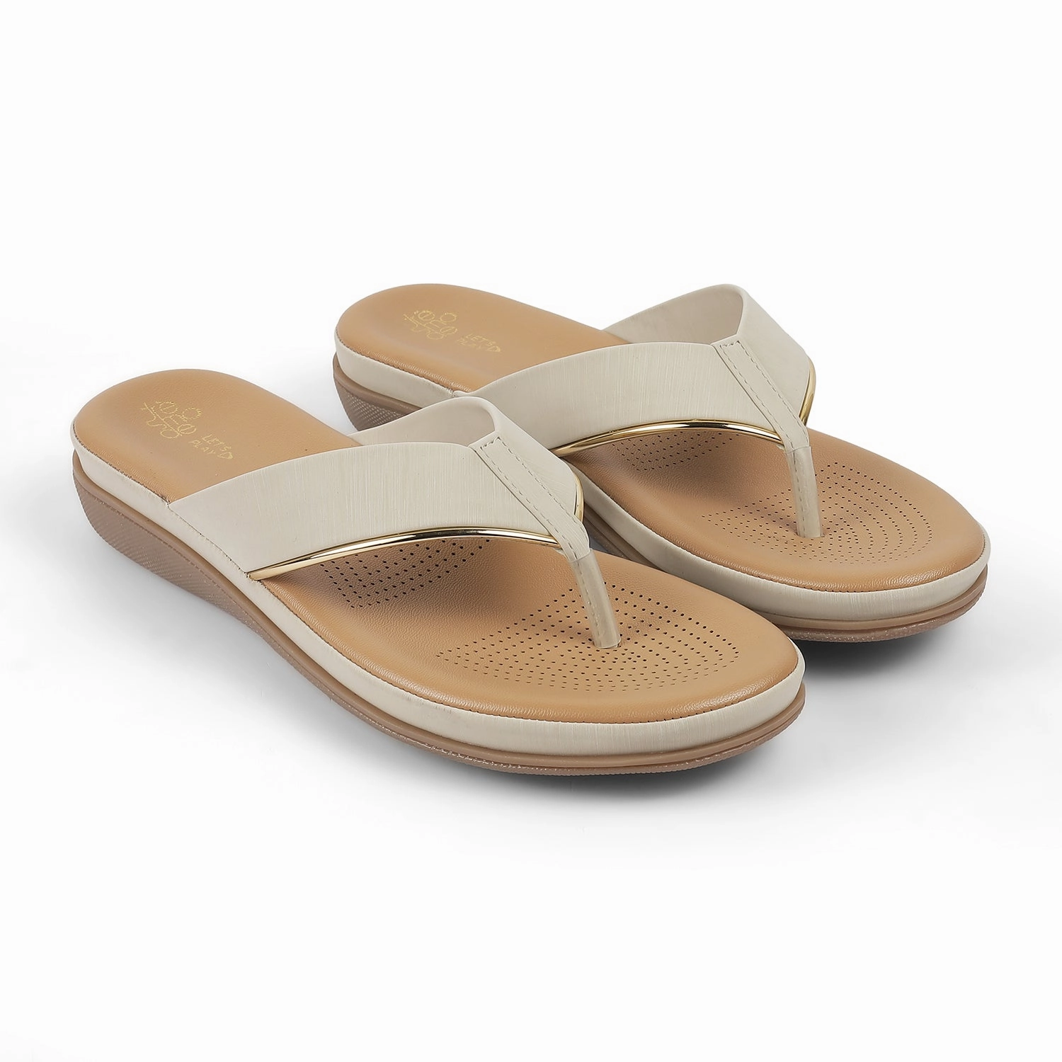 Granny Flats Shoes Tresmode Cefro Cream Women's Casual Platform Flats