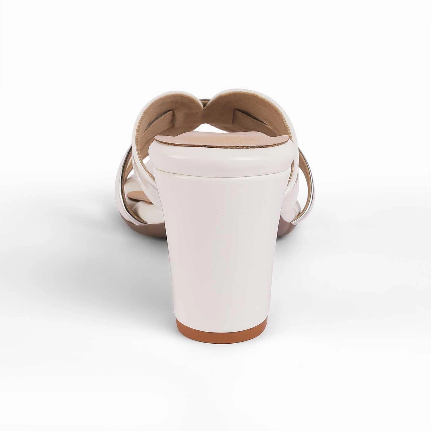 Tresmode Ceskomara White Women's Dress Block Heel Sandals Lime Sandals