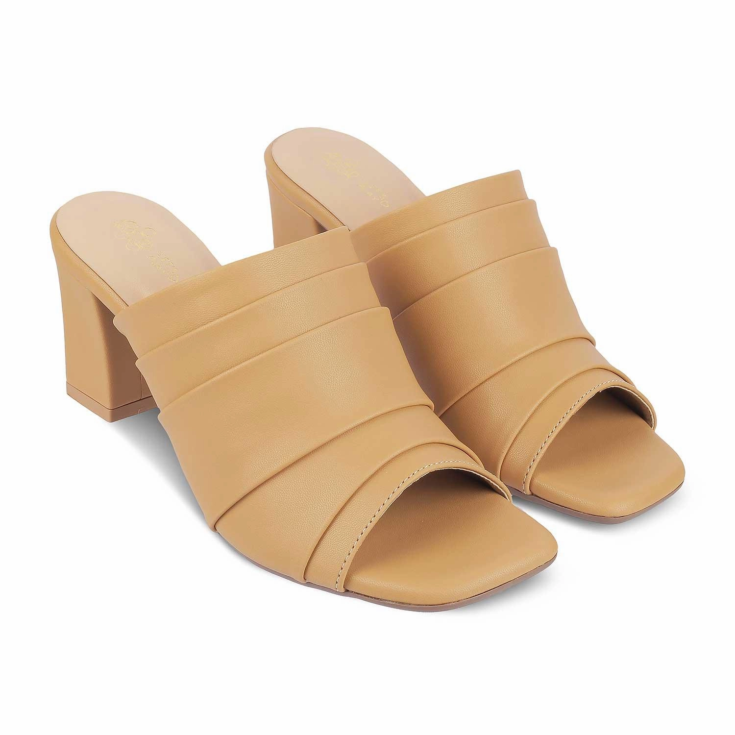Tresmode Coco Beige Women's Dress Block Heel Sandals At Maurices