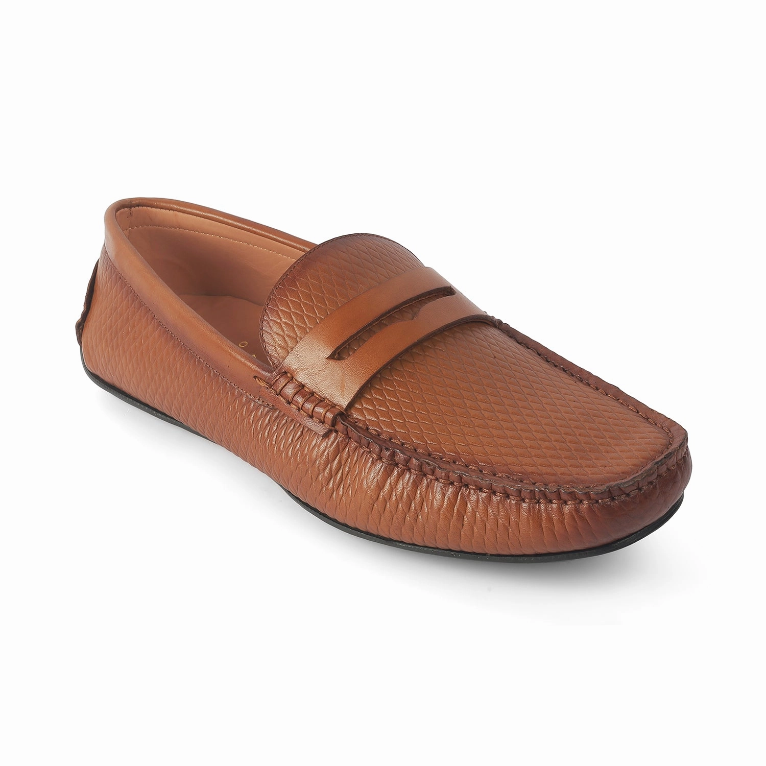 Fringed Loafers Tresmode Copen Tan Men's Leather Penny Driving Loafers