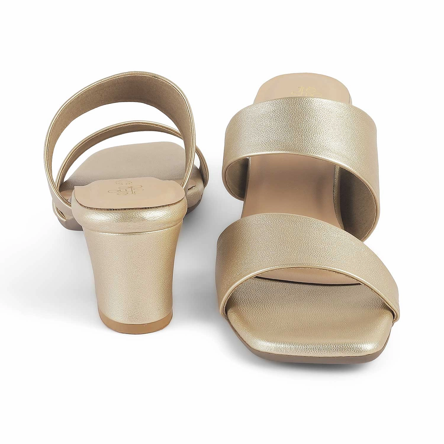 Sandals For Arthritic Feet Tresmode Dejvice Gold Women's Casual Block Heel Sandals