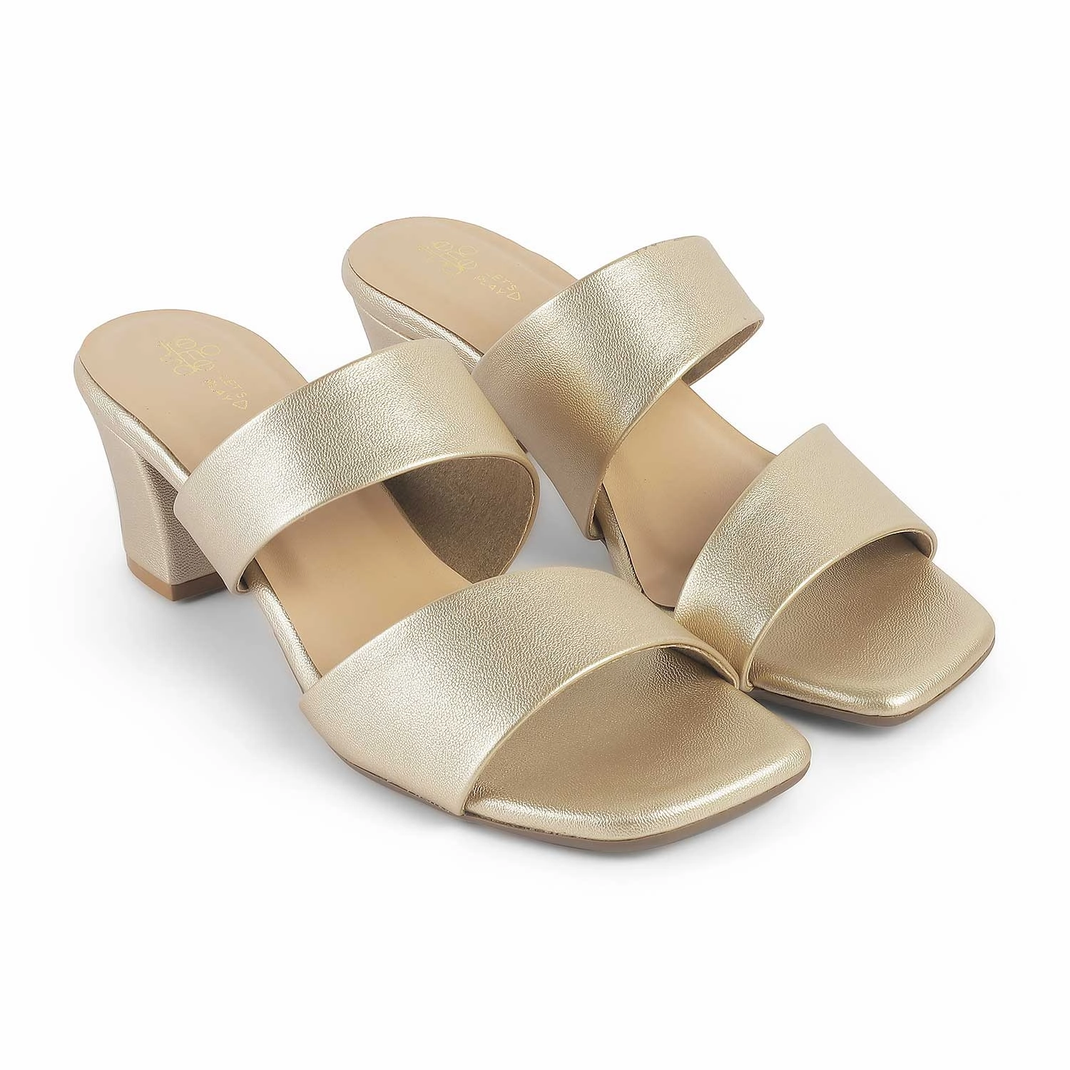 Tresmode Dejvice Gold Women's Casual Block Heel Sandals Khombu Sandals