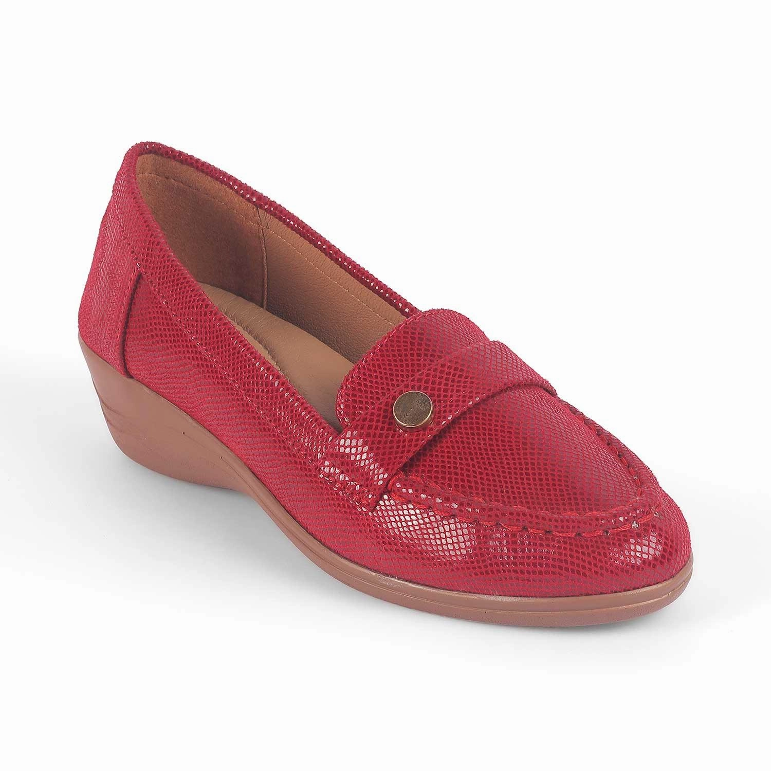 Tresmode Marcoval Red Women's Dress Wedge Loafers Sam Edelman Lug Sole Loafers