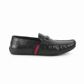 Lug Sole Loafers Tresmode Monoco Black Men's Leather Driving Loafers