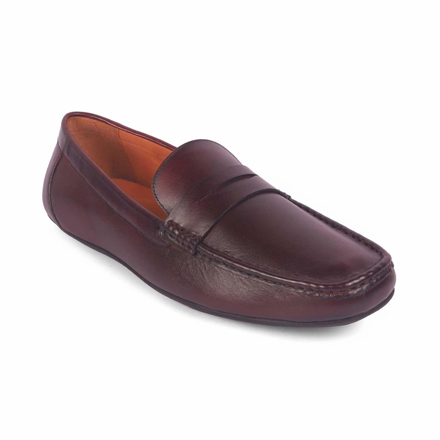 As 98 Loafers Tresmode Monto Wine Men's Leather Penny Driving Loafers