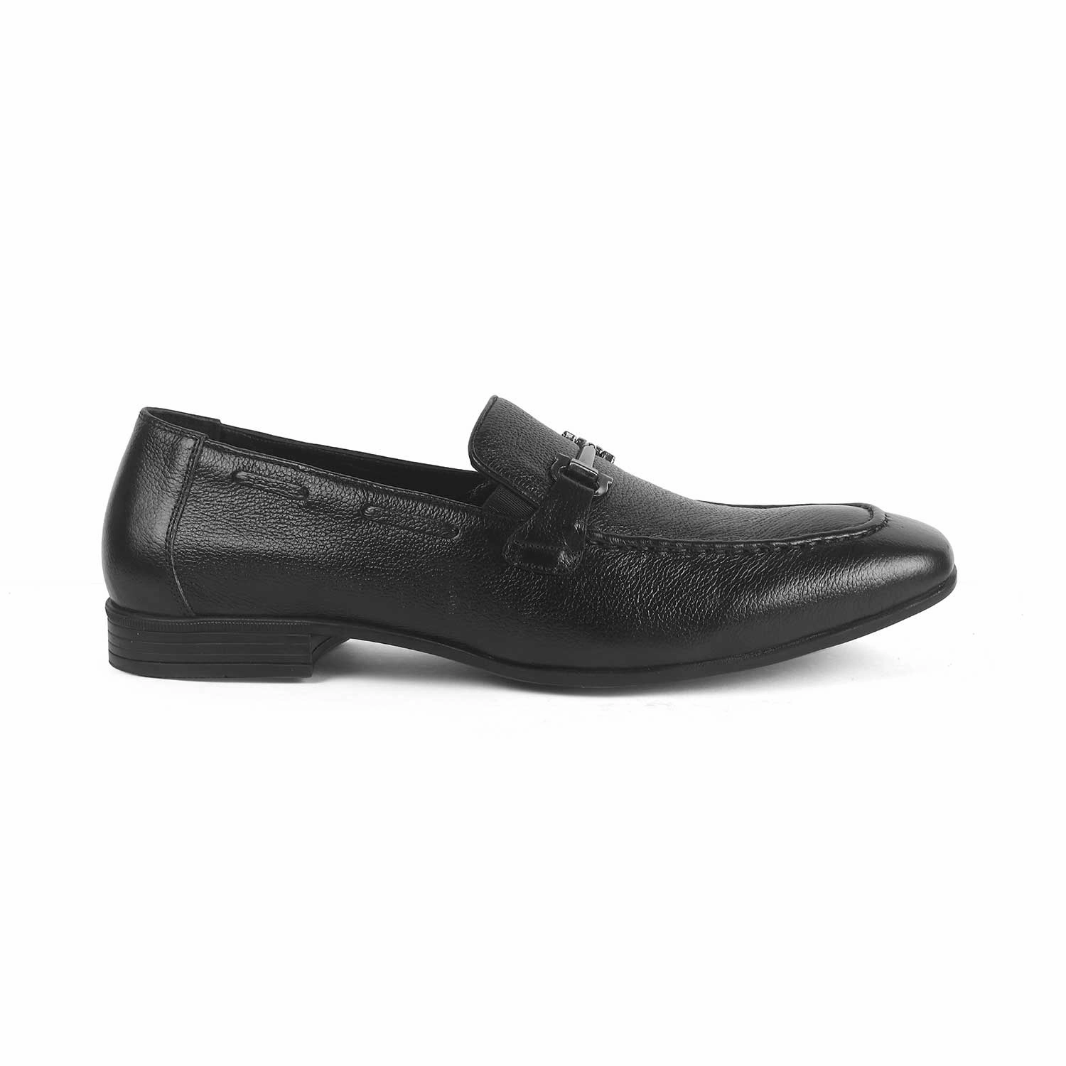 Alohas Loafers Tresmode Obaa Black Men's Leather Loafers