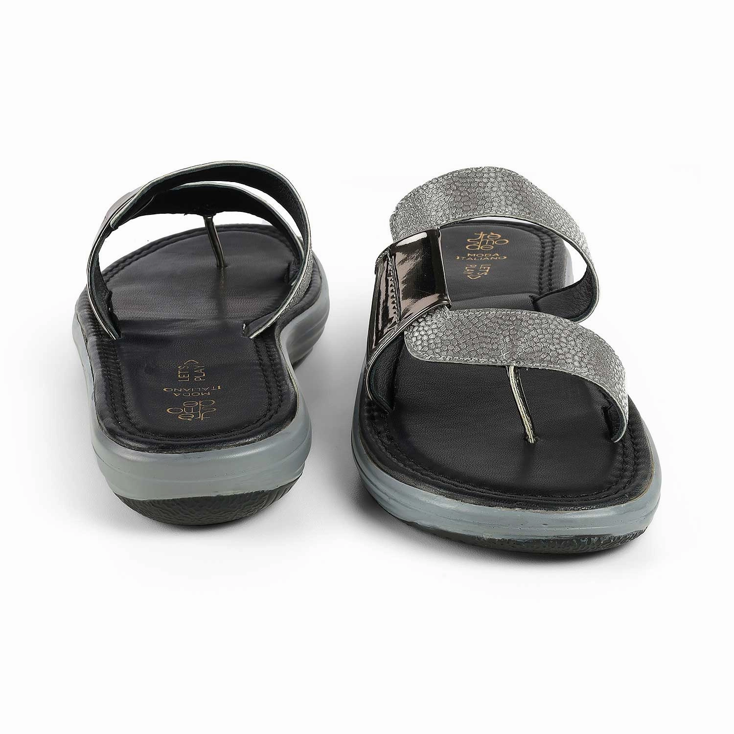 Flat Shoes With Heel Support Tresmode Robila Pewter Women's Dress Platform Flats