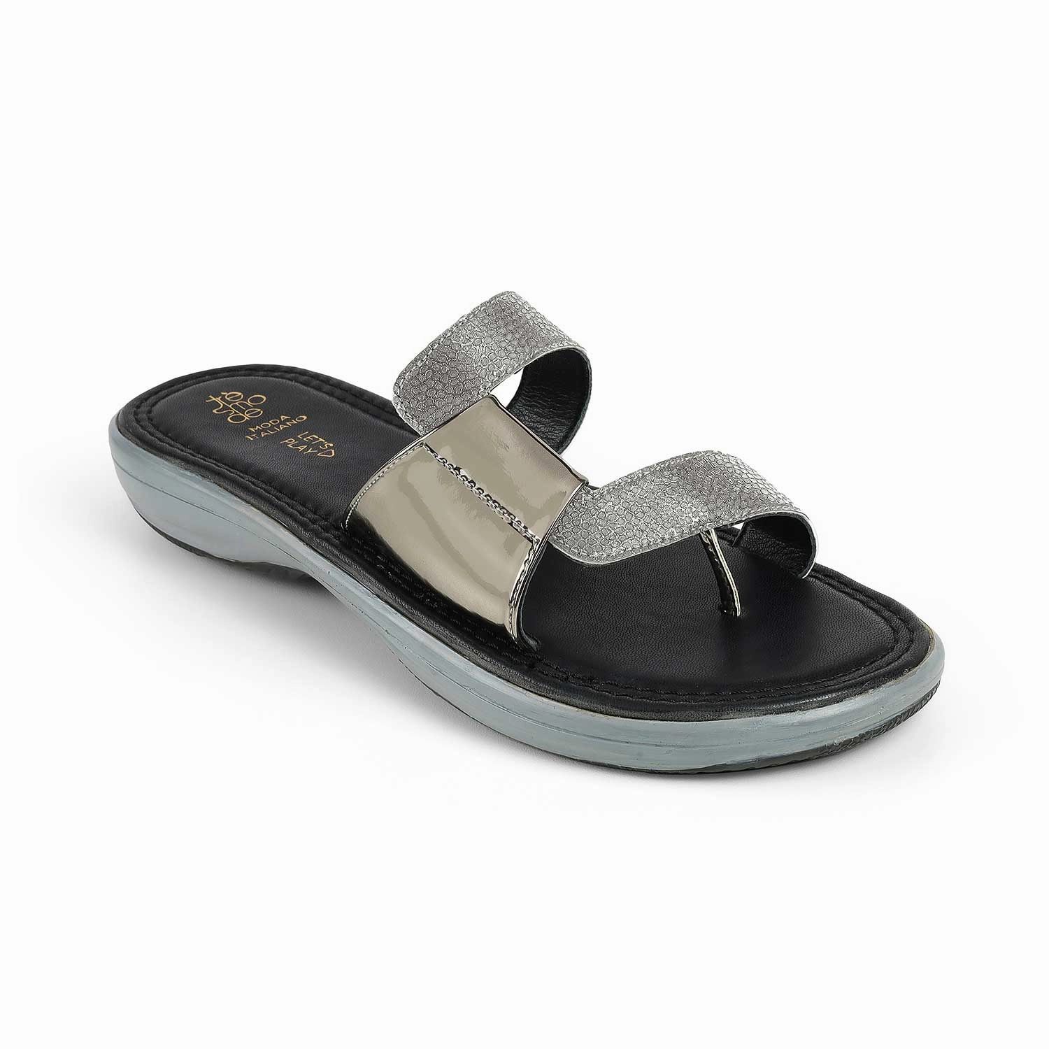 Clear Shoes Flats Tresmode Robila Pewter Women's Dress Platform Flats