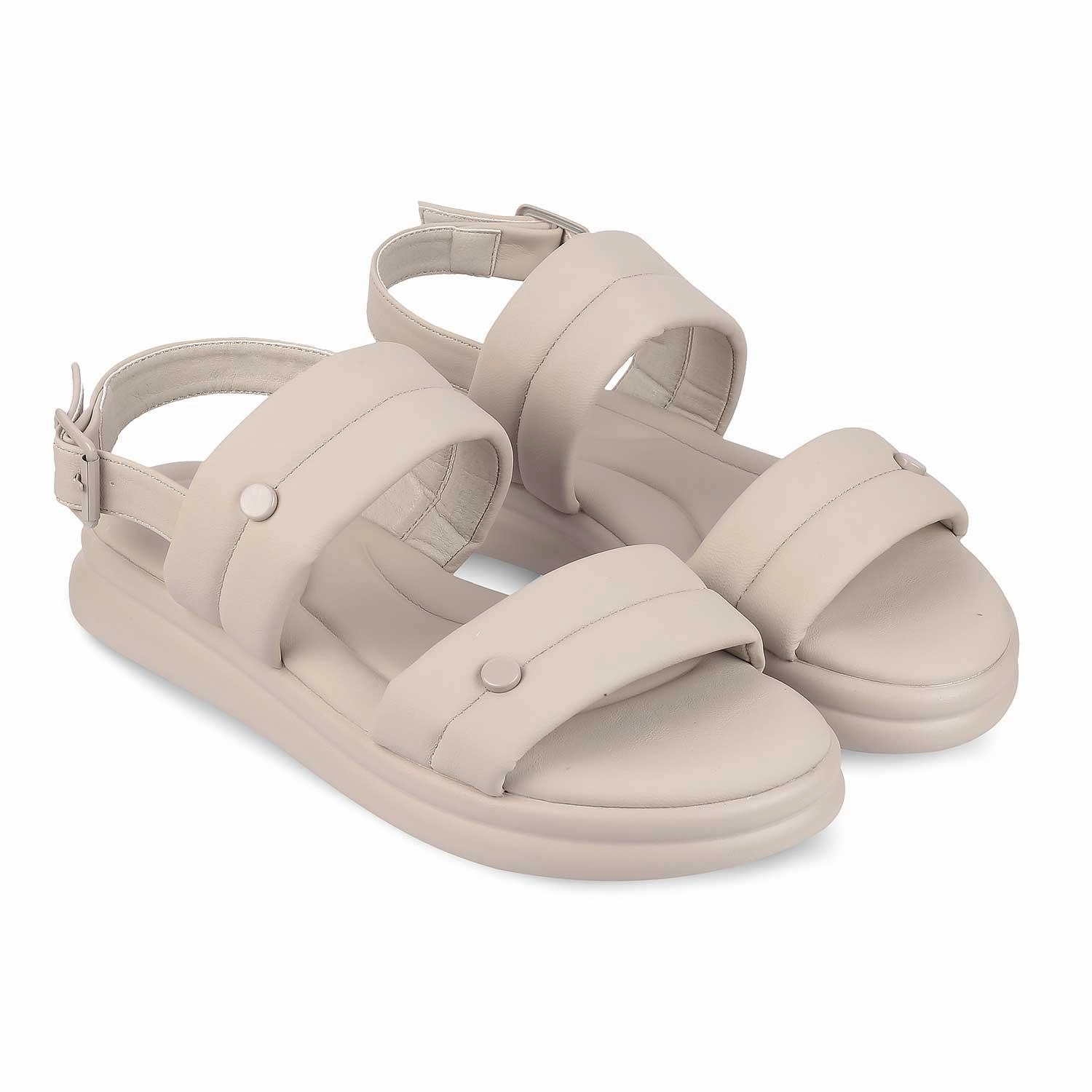 Tresmode Sanform Grey Women's Casual Platform Flats Flat Cute Shoes