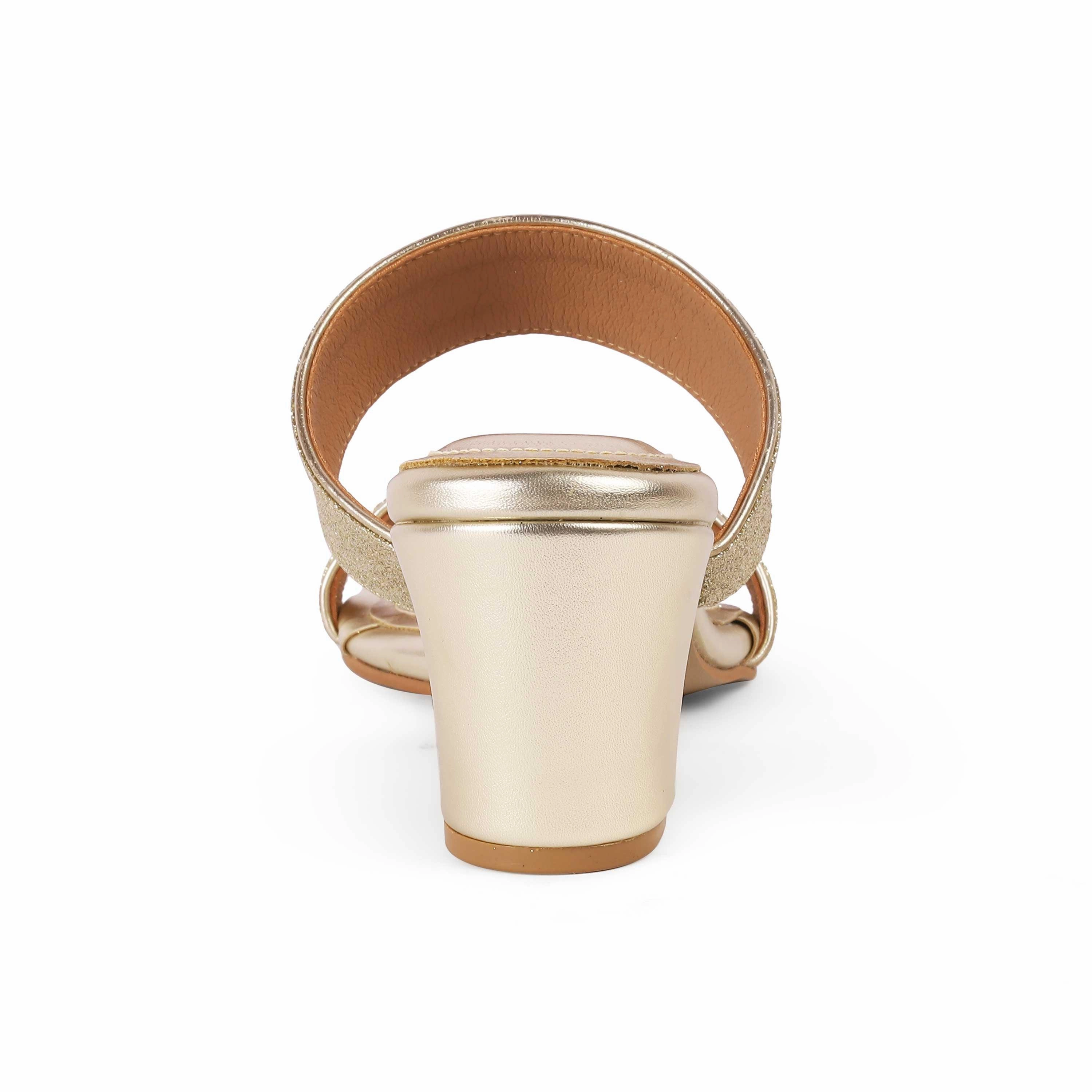 Crocs Comfort Sandals Tresmode Sheen Gold Women's Dress Block Heel Sandals