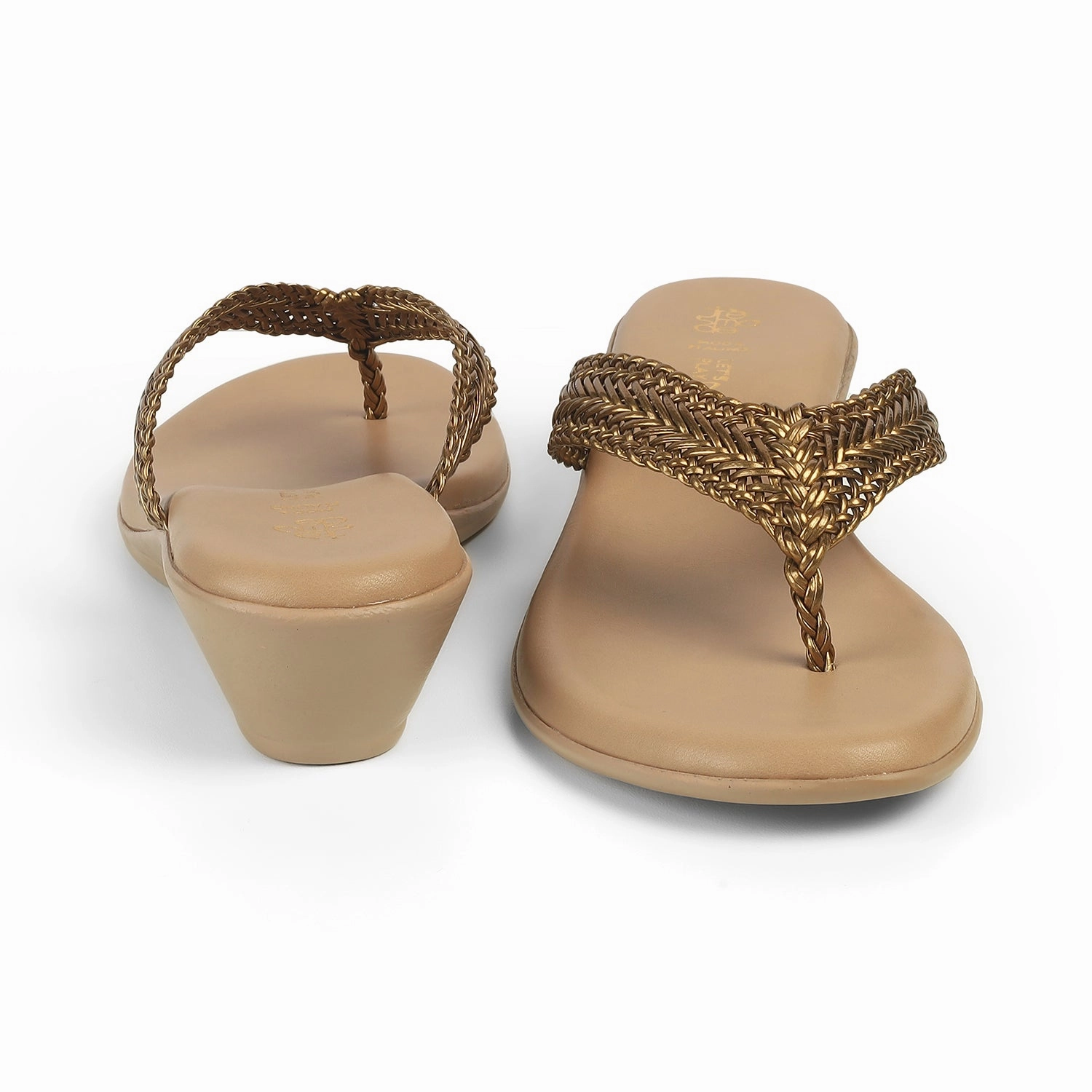 Cork Heel Sandals Tresmode Soeve Bronze Women's Dress Sandals